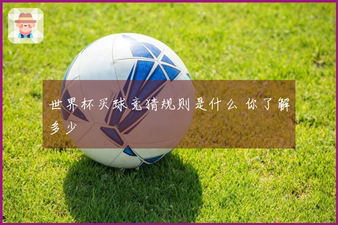世界杯买球竞猜规则是什么 你了解多少